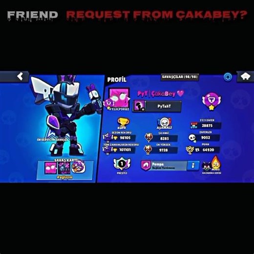 FRİEND REQUEST FROM ÇAKABEY?? #brawlstars #keşfet #shorts