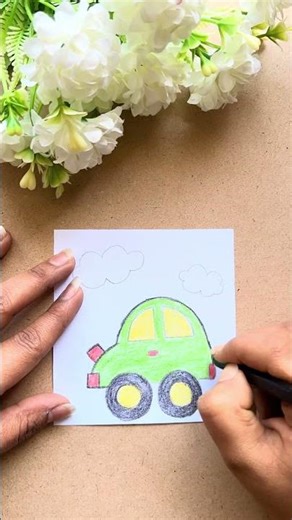 How to Draw a Cute Car | Easy Step by Step Drawing for Kids & Beginners