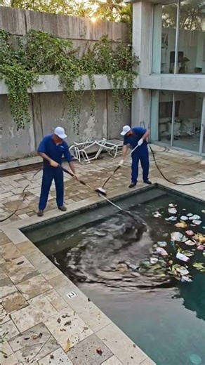 From abandoned to AMAZING,Watch this old swimming pool get a complete transformation in just seconds
