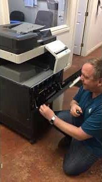 Paper tray removal Konica photocopier