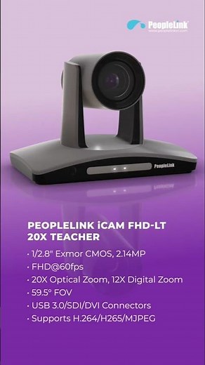 PeopleLink Teacher Tracking Camera for Interactive Virtual Learning
