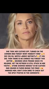 12K views | «Shame on you, Stone!» The «Basic Instinct» actress is heating up social media with her new provocative photo | 81 Mai | Facebook