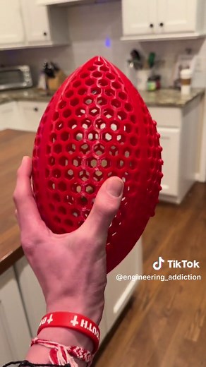 Unique Airless Football: Squishy 3D Print for Real Feel!