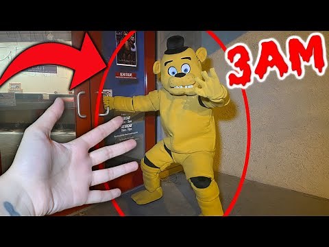 (FNAF IS REAL!) Overnight Challenge at Freddy Fazbears Pizza Place at 3AM...*PART 1*