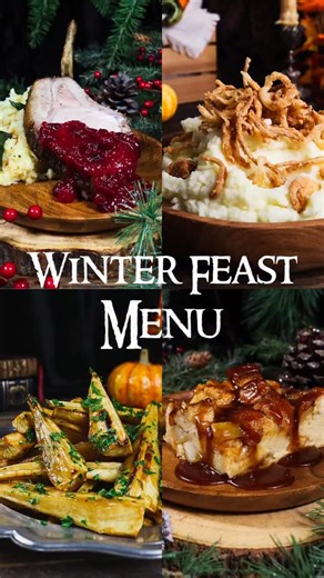 🌲Winter Feasting Series❄️Week 1 - Our seasonal series is back, just in time for American Thanksgiving, Winter Solstice, Christmas, and the season of gatherings! ⬆️Sign up for our newsletter (in our bio) for a grocery list for this week’s menu!❄️ Note: the link for our fall feast menus is still up, many of those menus work well for the upcoming holidays✨ This week’s menu includes: - Roast pork loin with cranberry sauce - Buttermilk mashed potatoes - Green beans with creamy mushrooms - *potatoes 