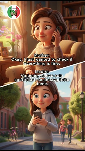 Mother & Daughter Phone Call Conversation | Learn Italian Naturally #learnitalianlanguage #animated #italy #learnitalianonline #learnitalian | Daily Italiano