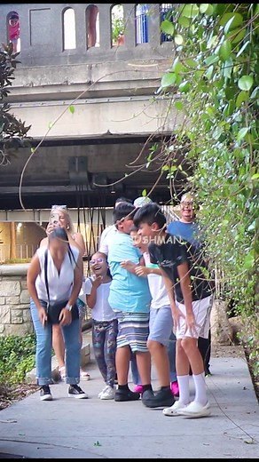 I gave the kids some stickers #bushman#bushmanprank#texasbushman#scareprank#funnyvideos