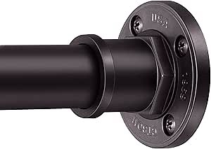 Amazon.com: BRIOFOX Industrial Shower Curtain Rod - 2-in-1 Design Tension Curtain Rod - Never Rust Non-Slip 43 to 72 Inch Stainless Steel, Bronze Window Curtain Rod : Home & Kitchen