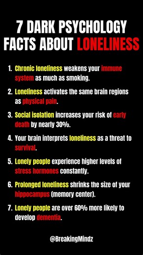 7 Dark Psychology Facts About Loneliness