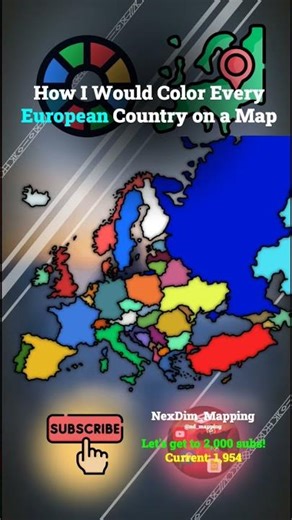 How I Would Color Every European Country on a Map #mapping #shorts #youtube #geography #europe