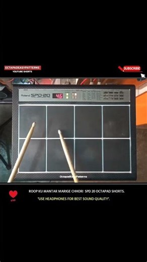 ROOP KU MANTAR 💥 Pahadi Song Octapad Cover | SPD-20 Short 🥁 #short #spd20