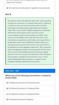 National Commissions for Scheduled Castes NCSC and Scheduled Tribes NCST: Constitutional provis...