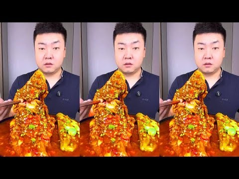 三哥沉浸式吃酱焖三道鳞，软烂脱骨一抿就化太过瘾，根本停不下来