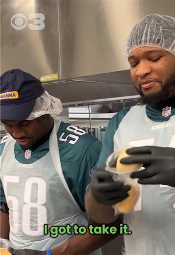 Philadelphia Eagles Players Give Back with Meal Packing