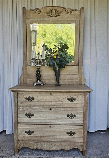 Antique Oak Eastlake-style Chest of Drawers, Circa 1930's - Etsy