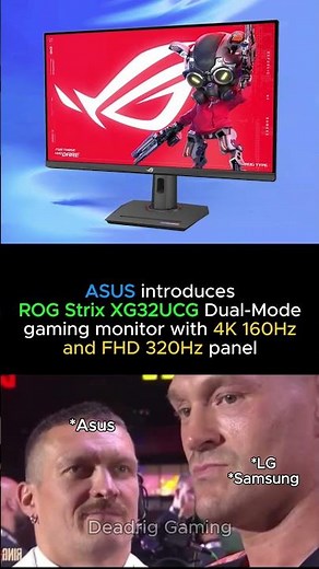 ASUS introduces ROG Strix XG32UCG Dual-Mode 4K 160Hz and FHD 320Hz gaming monitor