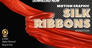 Dynamic Red Silk Fabric Flowing Animation Element