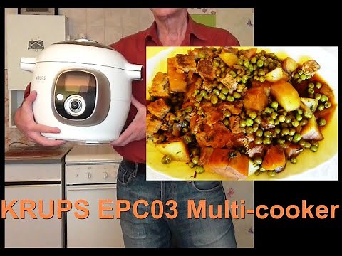 Krups Cook 4 Me multi-cooker electric, pressure cooker.How to cook meat with potatoes and green peas