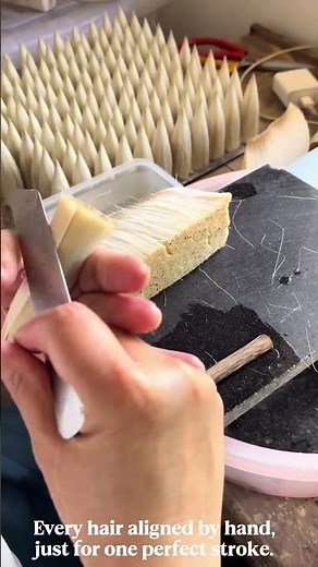 A Calligraphy Brush Made Hair by Hair #craft #work