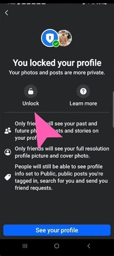 How to Unlock Facebook Profile