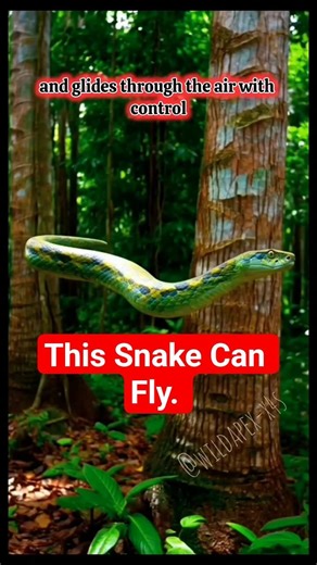 Flying Snake: The Snake That Can Fly up to 100 Meters #FlyingSnake #SnakeFacts #Wildlife