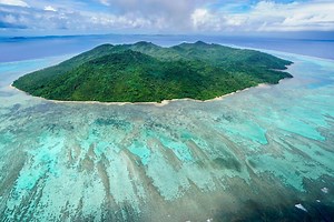 Inhabited and uninhabited islands of Fiji.