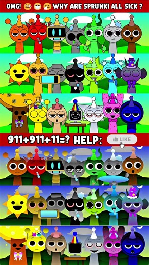 Omg! 🤒😷🤧 Why Are Sprunki All SICK ? Sprunki But QUARANTINE vs Night time #sprunkimod #roblox