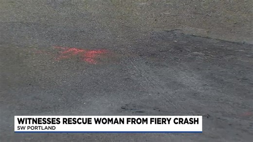 Two men praised for saving accident victim from fiery crash in Oregon