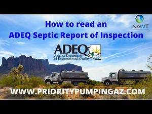 How to read an ADEQ Septic Inspection Report