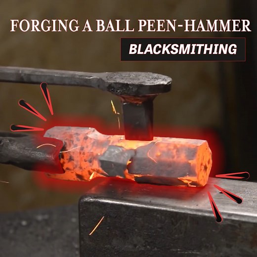 18M views · 10K reactions | Forging a Ball-Peen Hammer From Scratch! | Torbjörn Åhman Blacksmith | Facebook