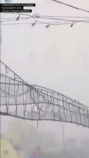 SCENE: Hanging bridge swaying heavily as Typhoon Fung-wong nears Philippines