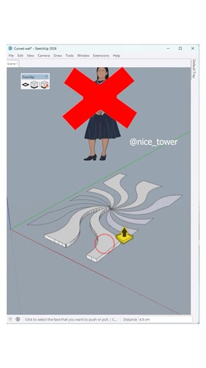 Complex spiral? Clean faces in one click.Fix flipped faces instantly with FaceUp Plugin #nicetower