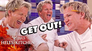 86K views · 2.7K reactions | Chef Gordon Ramsay is not a man you want to mess with in the kitchen, and if you do you'll be greeted by his famous "GET OUT!". This is every time chef Ramsay kicked someone out of the kitchen during season 10! #hellskitchen #gordonramsay #getout | Hell's Kitchen USA | Facebook