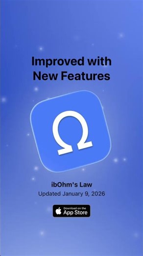 Ohm's Law Calculator app 4 iOS Version Out #ohmslaw #electronics #engineering