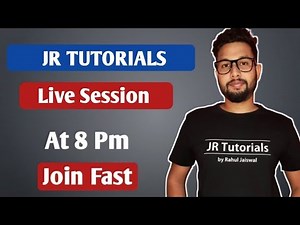 Sunday Live Session | Join Us | JR Tutorials