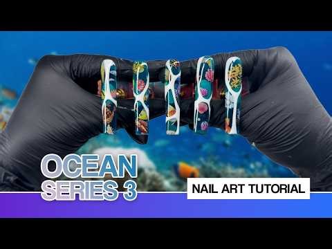 Aquatic Life Foil + Seafoam | Ocean Nail Art Series Ep.3 🌊🐟