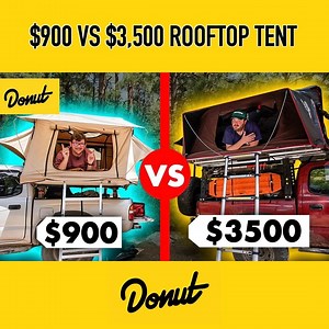230K views · 2.3K reactions | We're comparing a $900 Smittybilt 2783 Overlander roof top tent vs a $3500 iKamper Skycamp hard shell rooftop tent to see if more expensive equals more better. | Donut Media | Facebook