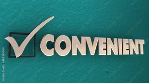 Convenient Check Mark Box Convenience Easy Fast Available 3d Animation