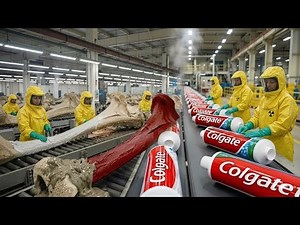 Inside the Toothpaste Factory: From Animal Bones to Finished Toothpaste (Full Process)