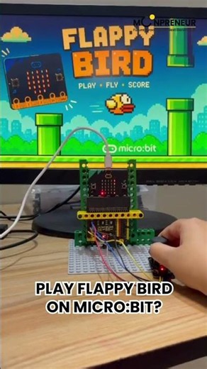 I #Coded Flappy Bird #Game on a Micro:bit!