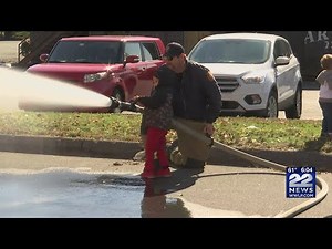 Jaws of life demonstration at West Springfield Fire Department