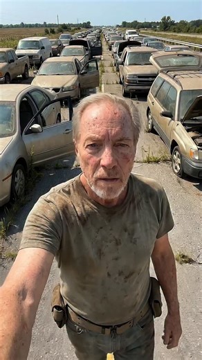 Michael Turner — Stuck in 2050 | Day 77 — The Machines That Outlived Us Day seventy-seven. I found a highway full of cars that tried to escape. Engines open. Doors left... | Instagram