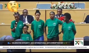 The Voice Of the Future Zambian Girl Child Presenting a Poem in front of The Minister Of Home Affairs and Internal Security. Follow us @ African Report files Credit: Mwebantu | African Report files