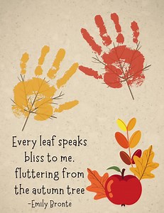 Fall Poem Handprint Craft | Fall Preschool Activity | Baby's First | Autumn Keepsake | - Etsy