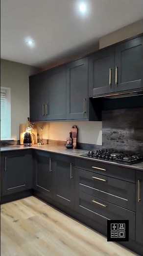 Dark Blue Shaker Kitchen