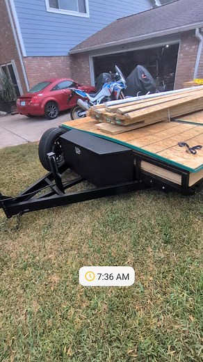 First real load on the new homebuilt trailer 😍 Now let's see how far I can get on this shed today | Tracy Tillett