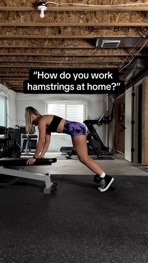 How do you work hamstrings at home?! Give this move a try… don’t have a bench?! No problem! Both of these moves came straight from inside my dumbbell only weekly workout plan 🔥 ready to QUIT THE GYM for dumbbell workouts at home?! I’ve got a PLAN for you! 🔗 on my page to learn more & join 📲 #hamstrings #legday #legworkout #homeworkout #athomeworkouts #homeworkout | Movement With Julie