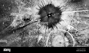 FILE - This July 16, 1945, file photo, shows an aerial view after the first atomic explosion at the Trinity Test site, in New Mexico. Residents of Tularosa, an historic Hispanic village located next to the Trinity Test site, are praising President Obama's plan to visit Hiroshima the Japanese city where the U.S. dropped an atomic bomb. July marks the 71st anniversary of the Trinity Test in southern New Mexico. The milestone comes amid renewed interest in the Manhattan Project thanks to new books,