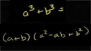 Factoring sum of cubes
