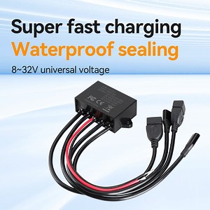 [Hot Item] OEM Custom Waterproof USB Car Charger 12V Dual Port Type C and USB a with Protection Circuit